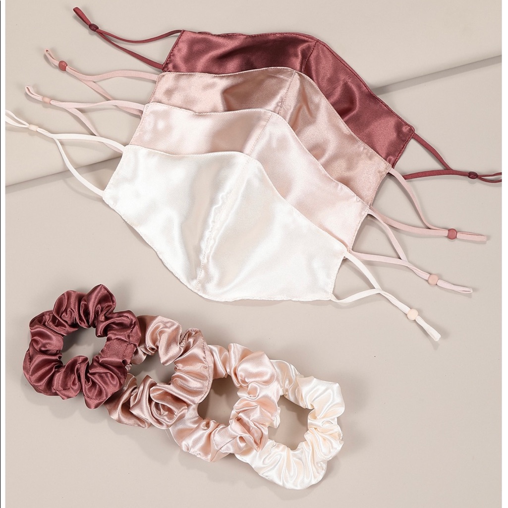 New Satin Face Mask  Scrunchie